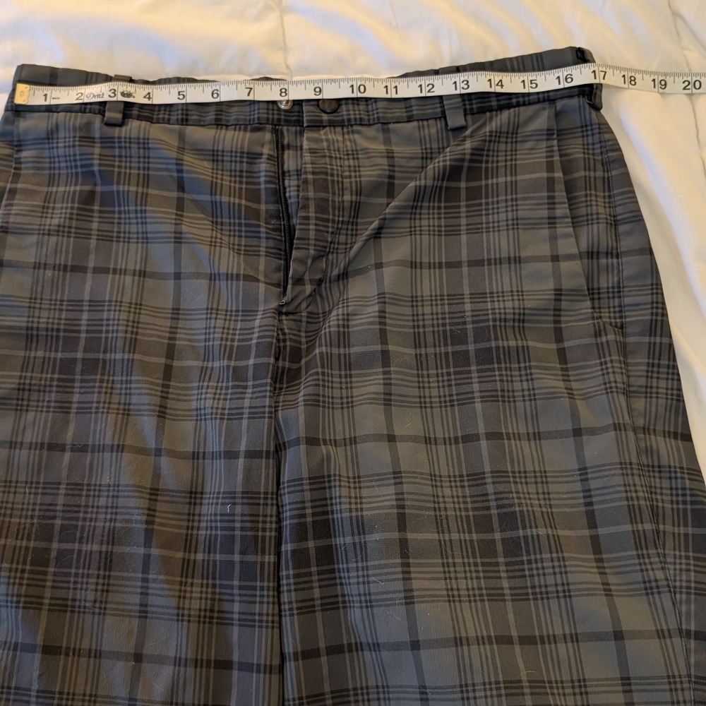 Nike Gray Plaid Men's Flat Front Shorts